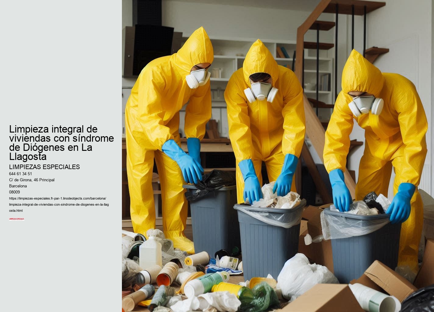 Limpieza especializada para el síndrome de Diógenes en La Llagosta