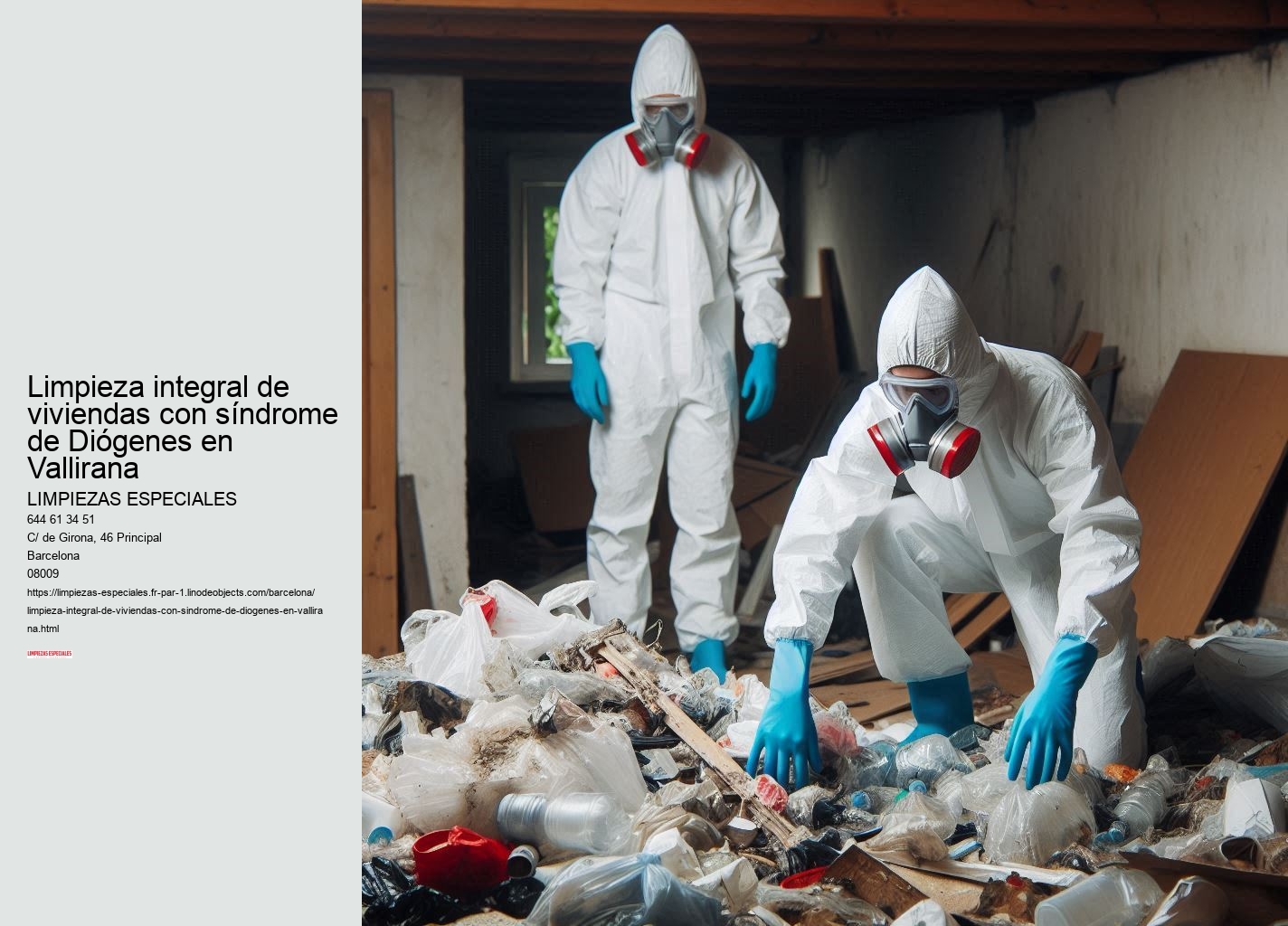 Eliminación de plagas y control de infecciones