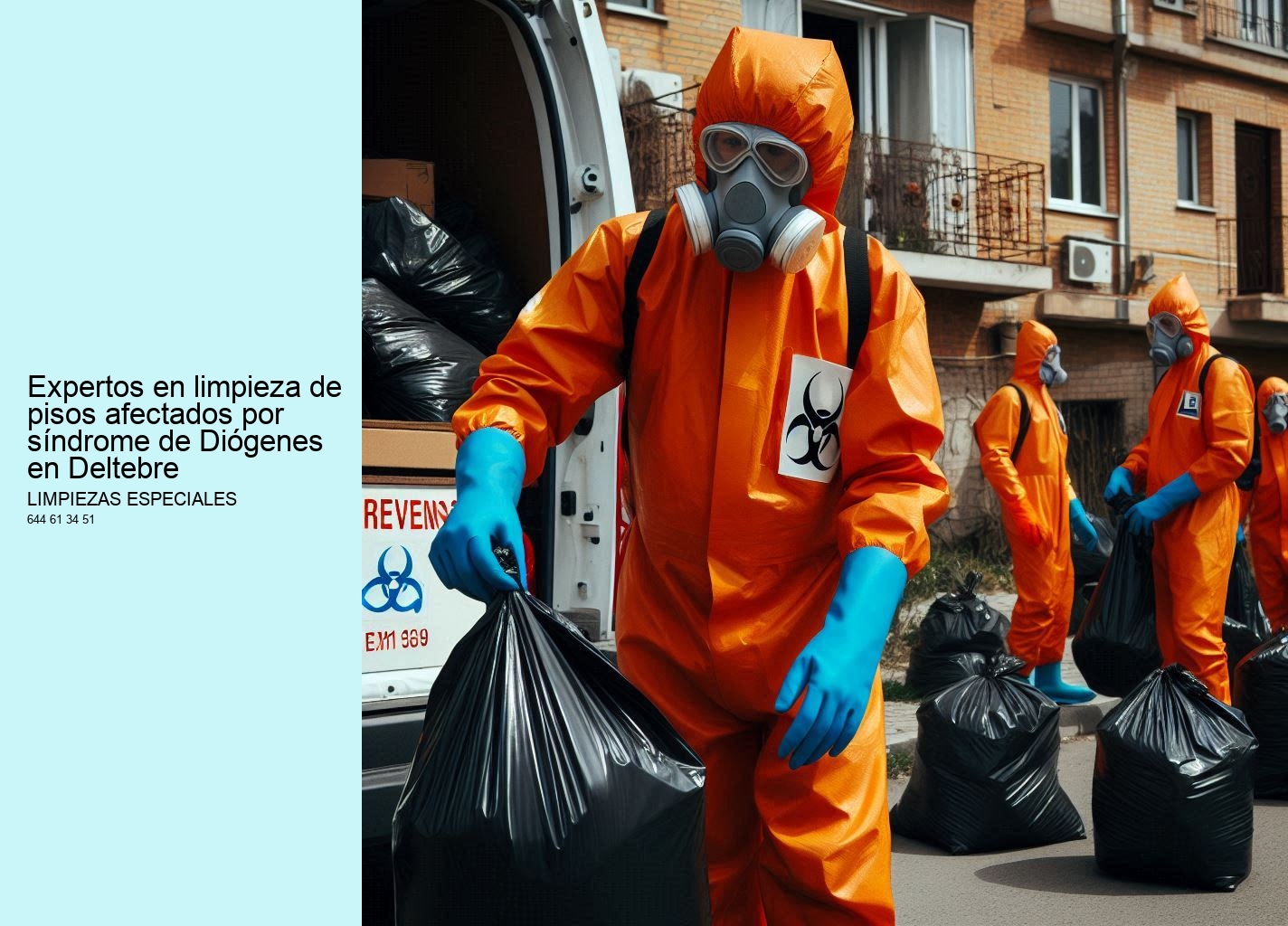 Expertos en limpieza de pisos afectados por síndrome de Diógenes en Deltebre